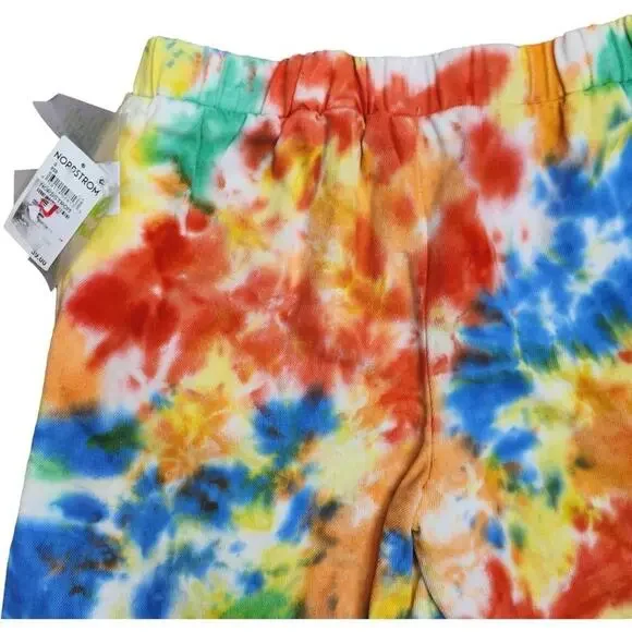 NWT BP. Womens Small Tye-Dye Elastic Waist Shorts Raw Hem Pockets HIgh Waist - Picture 9 of 14